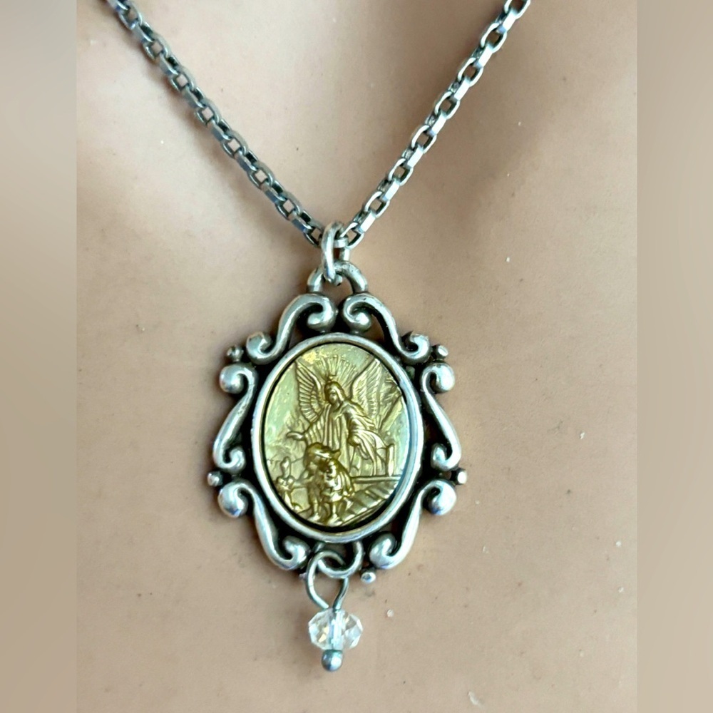 Brighton Devotion I Believe in Angels Necklace Rare and Retired NWOT